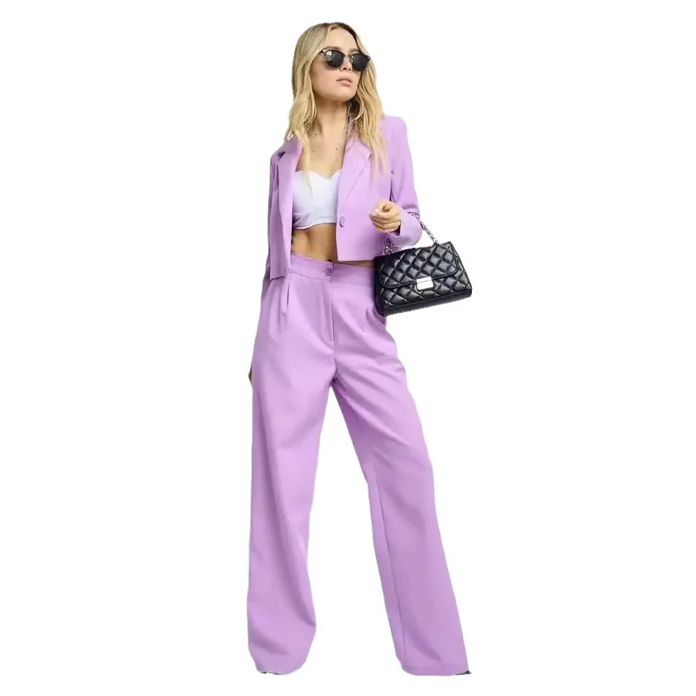 Damen Zweiteiler Damen mit cropped Blazer - Image 5