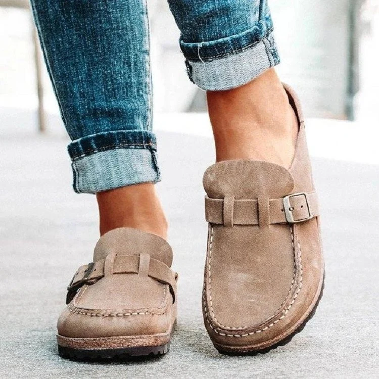Damen Mokassin Clogs mit modischem Riemen und komfortabler Sohle Heidi Mode - Image 3