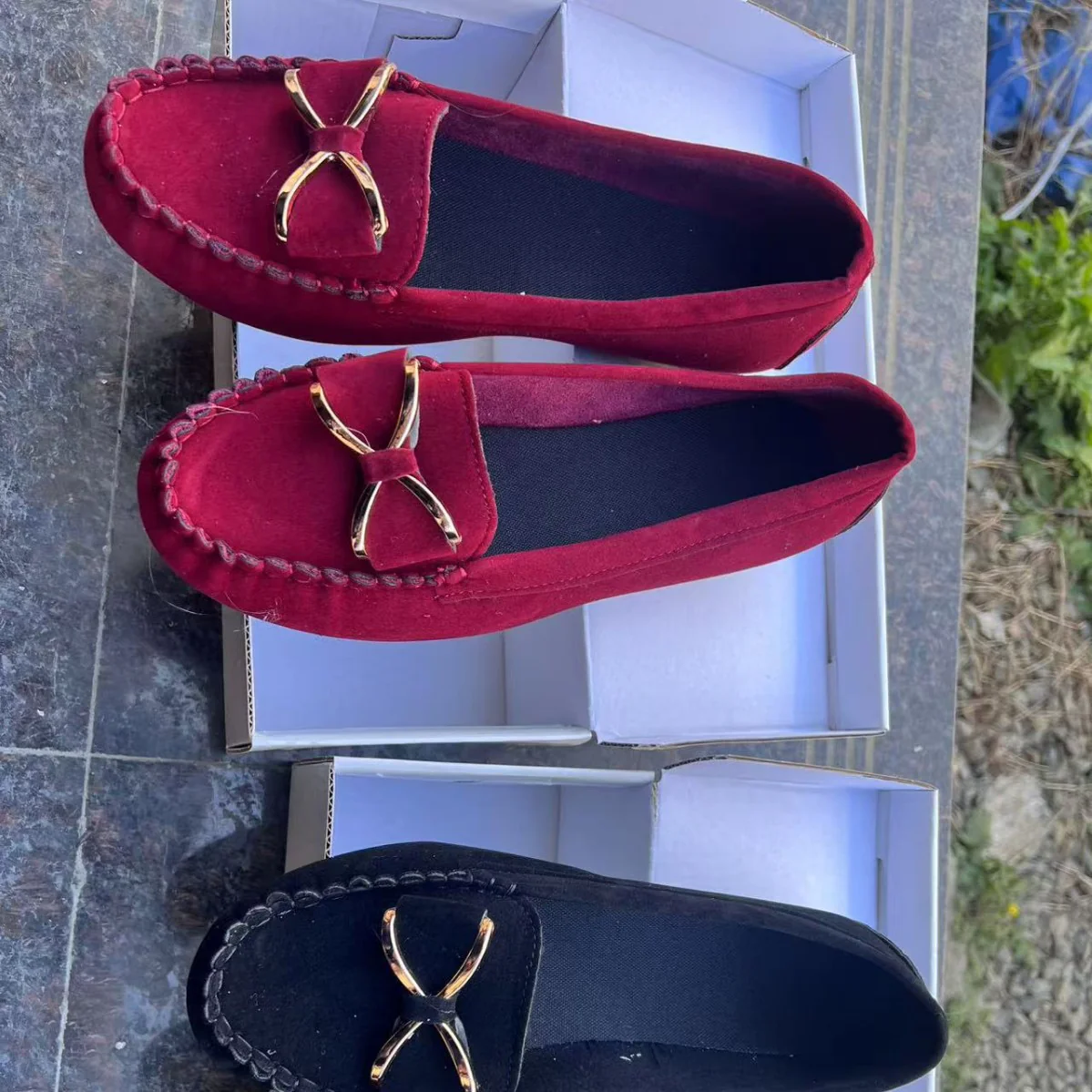 Damen Mokassin mit modischem Schleifen-Design und rutschfester Sohle Heidi Mode - Image 2