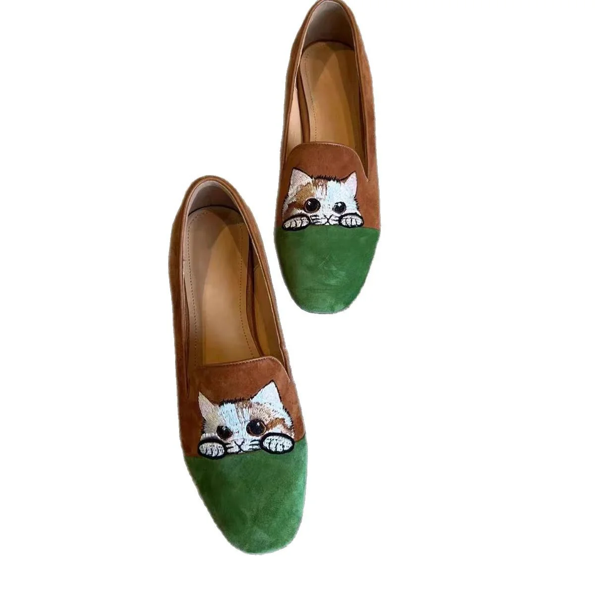 Damen Mokassin-Pantoletten mit süßem Katzenmotiv und bequemer Sohle Heidi Mode - Image 5