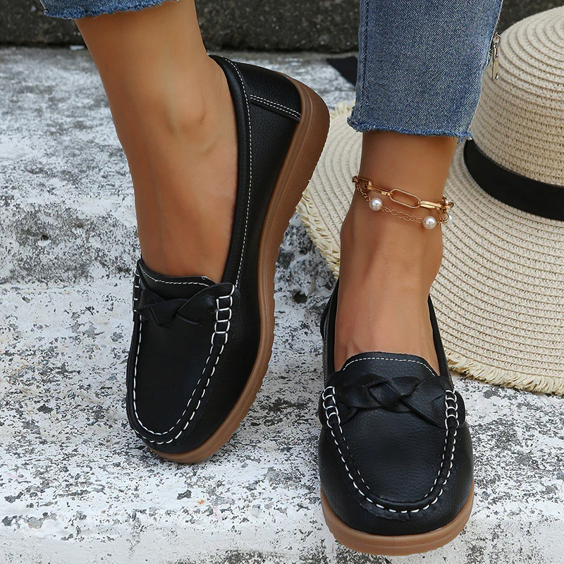 Damen Mokassin Schuhe mit eleganten Flecht-Details Heidi Mode - Image 4
