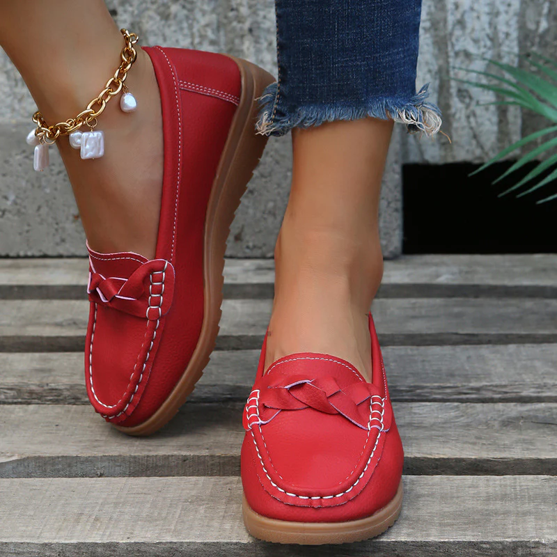 Damen Mokassin Schuhe mit eleganten Flecht-Details Heidi Mode - Image 6