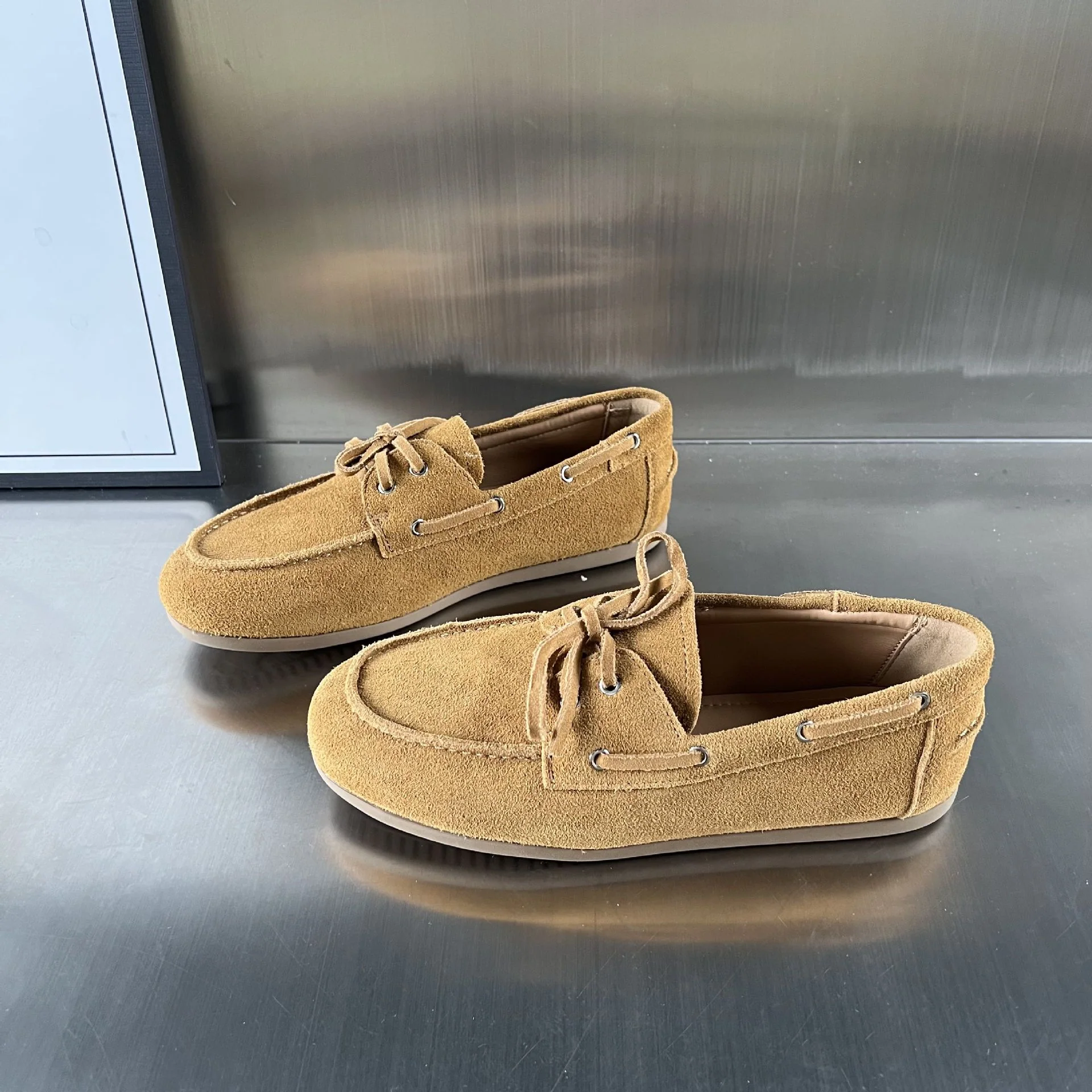 Damen Mokassins aus hochwertigem Wildleder mit eleganter Schnürung und komfortabler Sohle Heidi Mode - Image 6