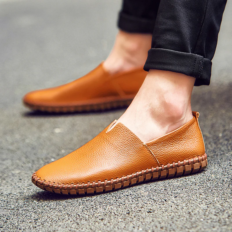 Damen Mokassins im klassischen Design aus hochwertigem Leder Heidi Mode
