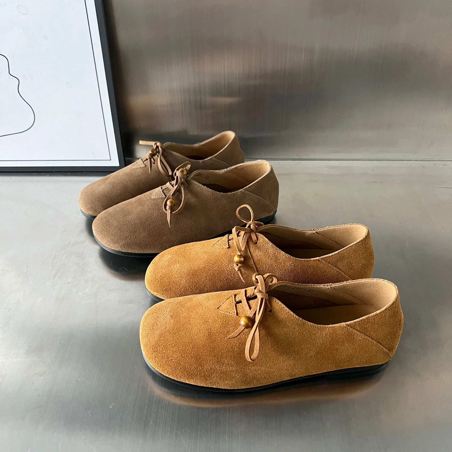 Damen Mokassins mit bequemer Innensohle und modischem Schnürdesign Heidi Mode - Image 3
