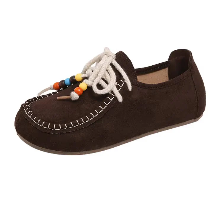 Damen Mokassins mit dekorativen Perlen und weichem Wildleder Heidi Mode - Image 7