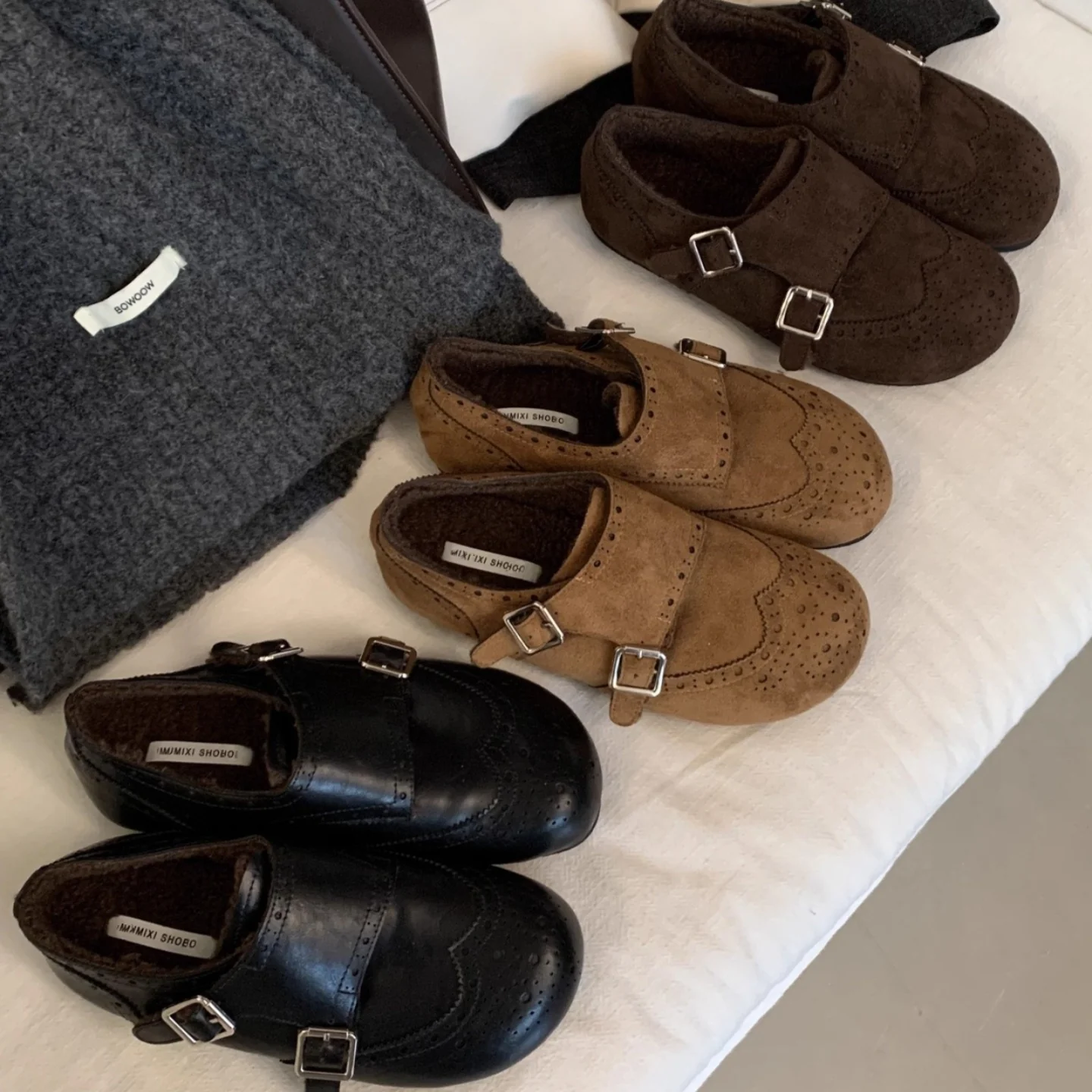 Damen Mokassins mit doppeltem Riemen und softer Innensohle Heidi Mode - Image 2
