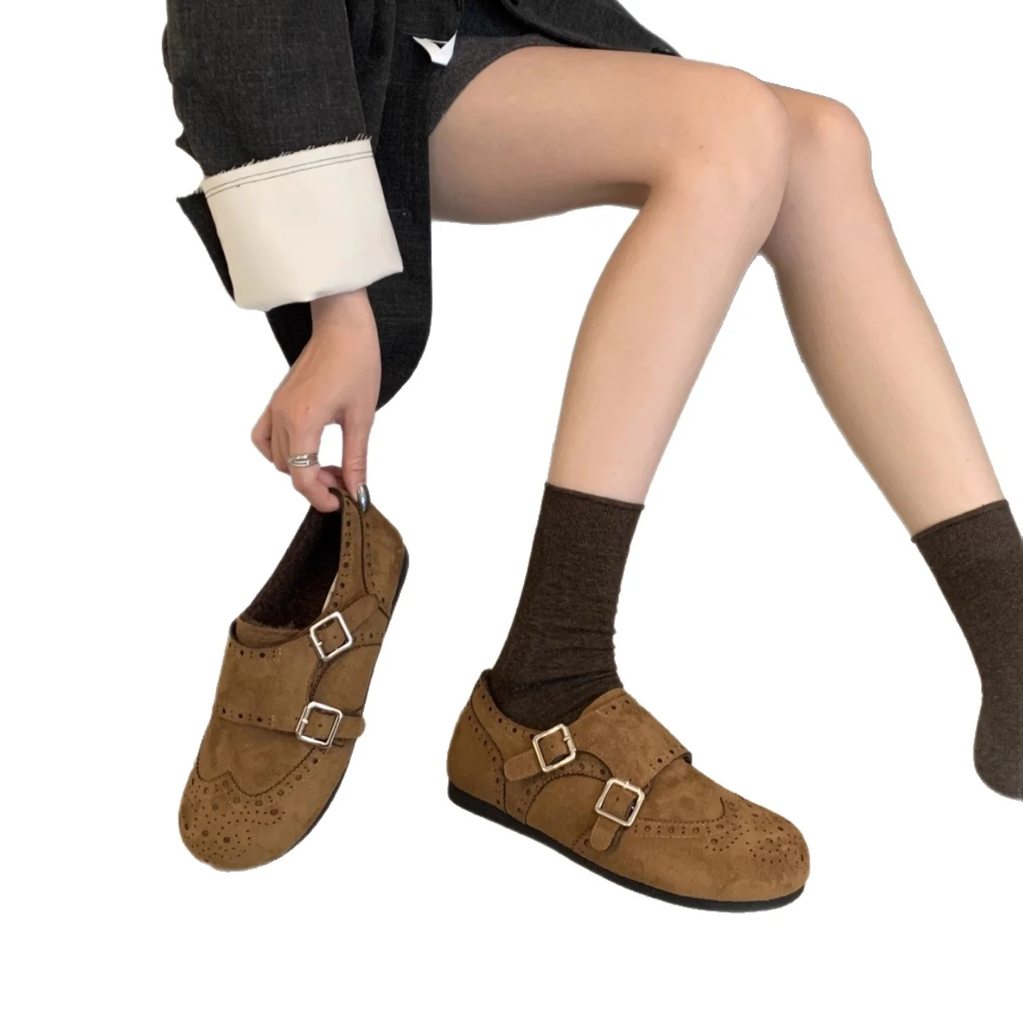 Damen Mokassins mit doppeltem Riemen und softer Innensohle Heidi Mode - Image 5