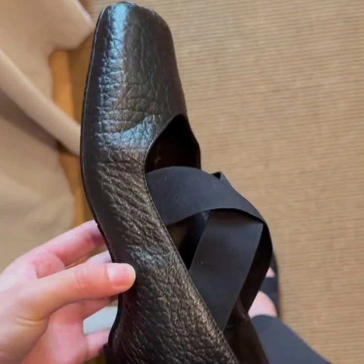 Damen Mokassins mit elastischen Überkreuz-Riemen und formschönem Design Heidi Mode - Image 2