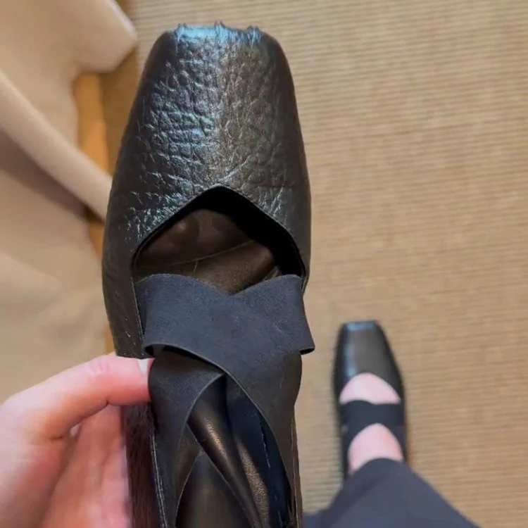 Damen Mokassins mit elastischen Überkreuz-Riemen und formschönem Design Heidi Mode - Image 3