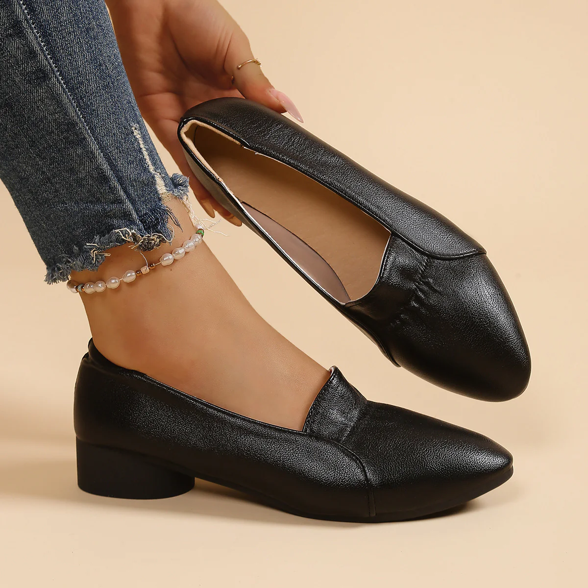 Damen Mokassins mit elegantem Knöchelriemen und weich gepolsterter Innensohle Heidi Mode - Image 6