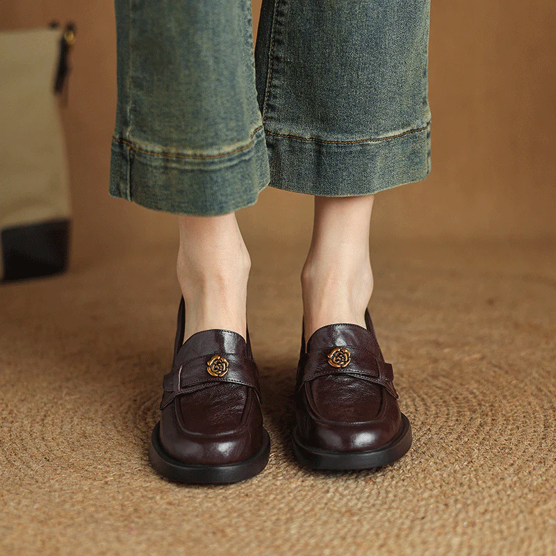 Damen Mokassins mit elegantem Riemen und hochwertigem Lederobermaterial Heidi Mode - Image 7
