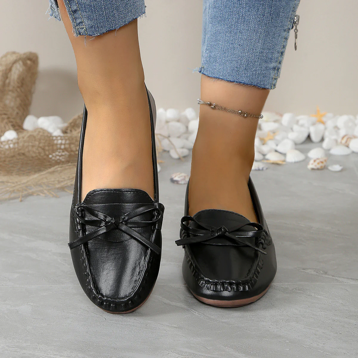 Damen Mokassins mit elegantem Schleifen-Detail und bequemer Sohle Heidi Mode - Image 2