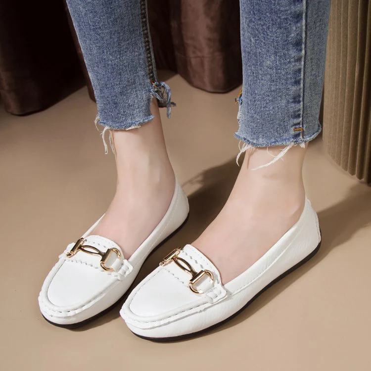 Damen Mokassins mit Elegantem Schnallen-Detail und Markantem Designs Heidi-Mode - Image 2