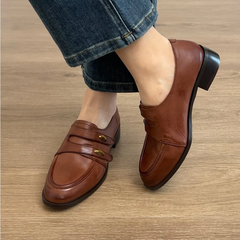 Damen Mokassins mit modischem Doppel-Riemenverschluss und komfortablem Fußbett Heidi Mode - Image 3