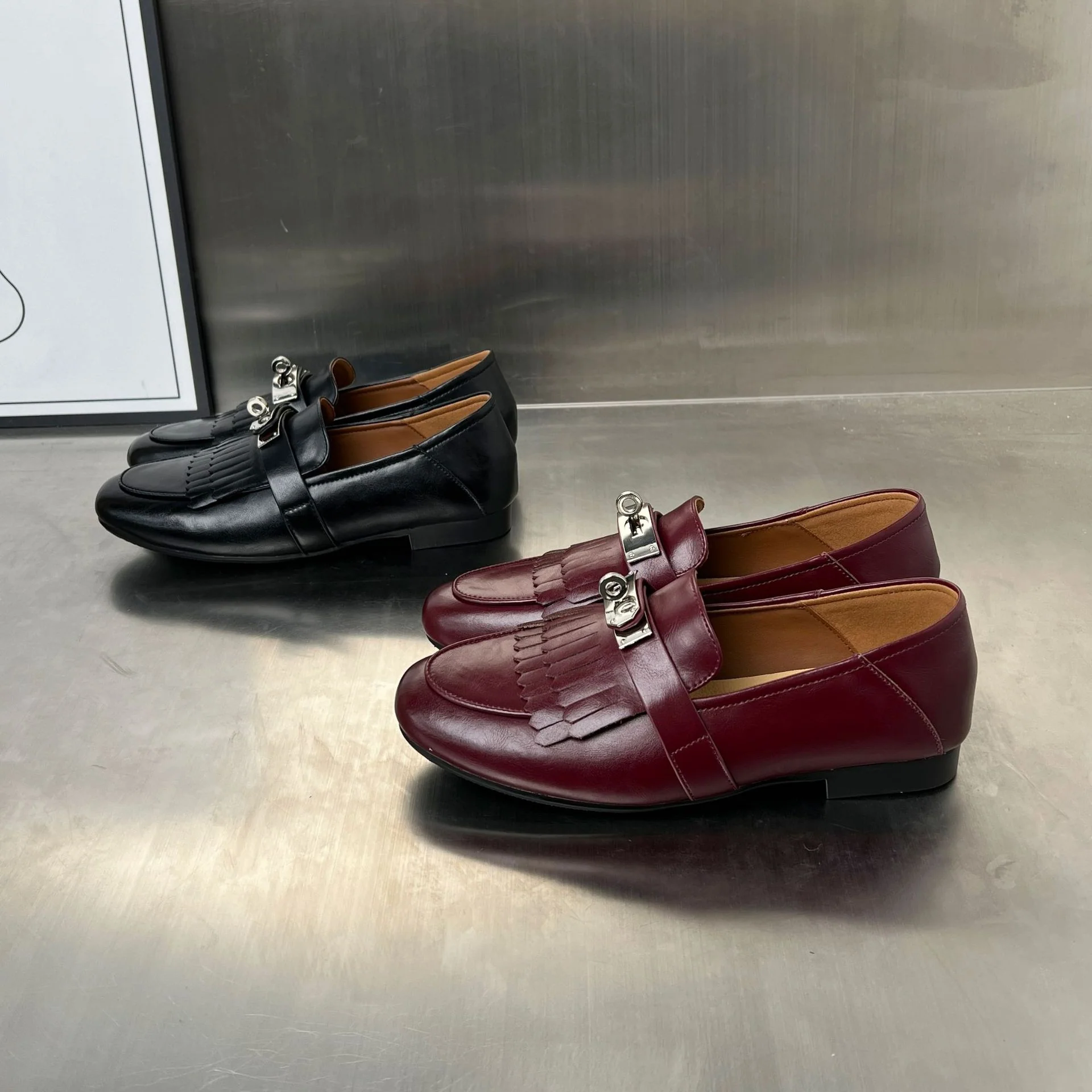 Damen Mokassins mit modischen Fransen und elegantem Schnallen-Detail Heidi Mode - Image 3