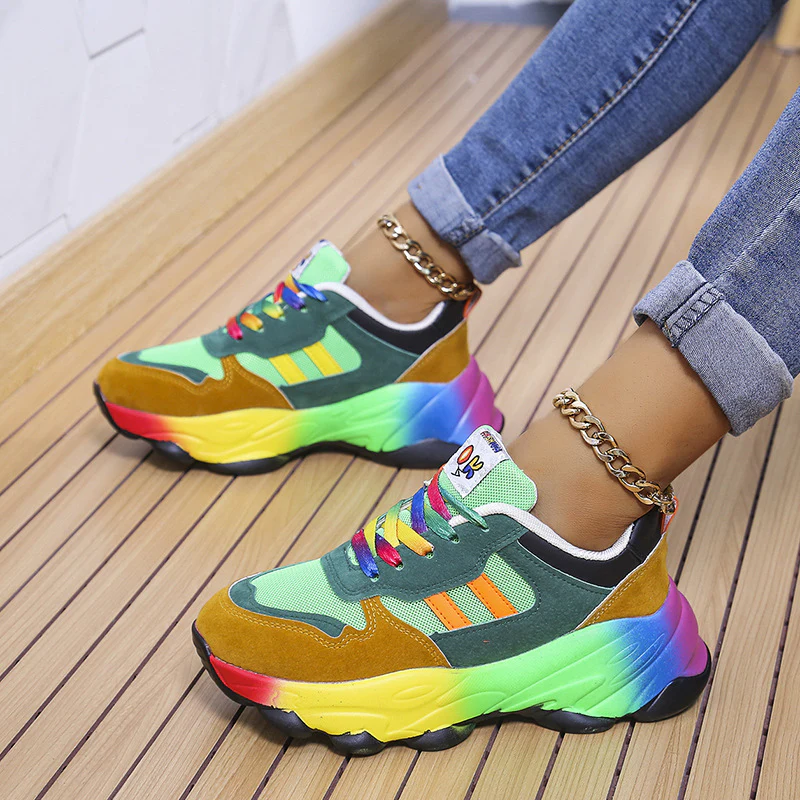 Damen Multi-Funktions-Sneakers mit buntem Design und atmungsaktiven Obermaterialien Heidi Mode - Image 3