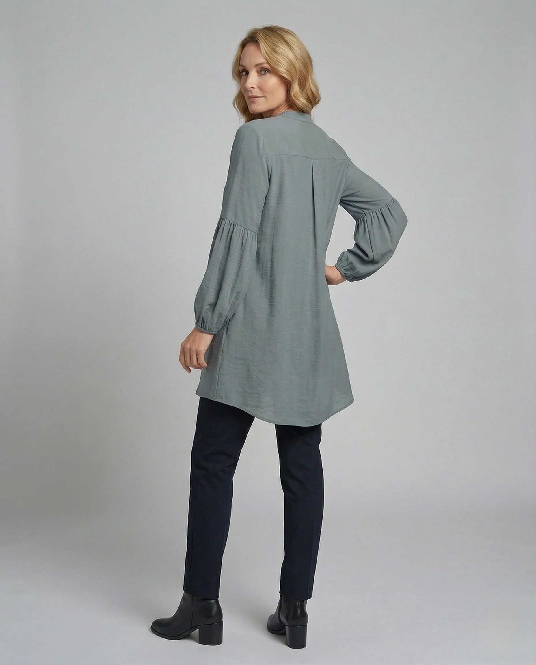 Freizeitkleid Damen Hemdblusenkleid A-Linie - Image 4