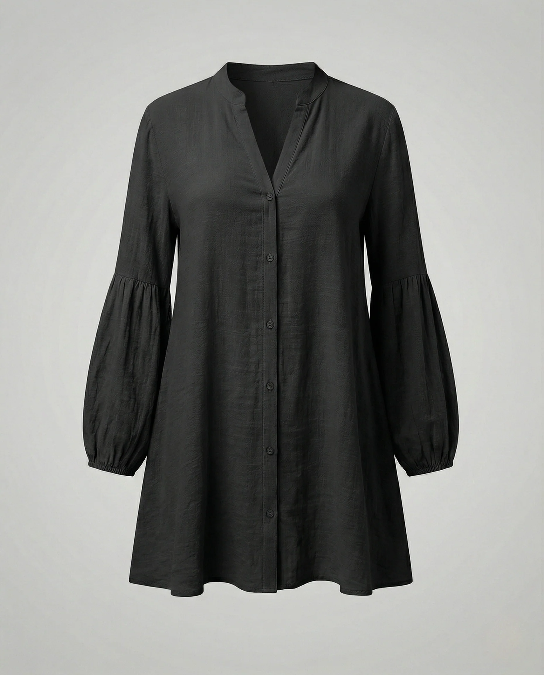 Freizeitkleid Damen Hemdblusenkleid A-Linie - Image 8