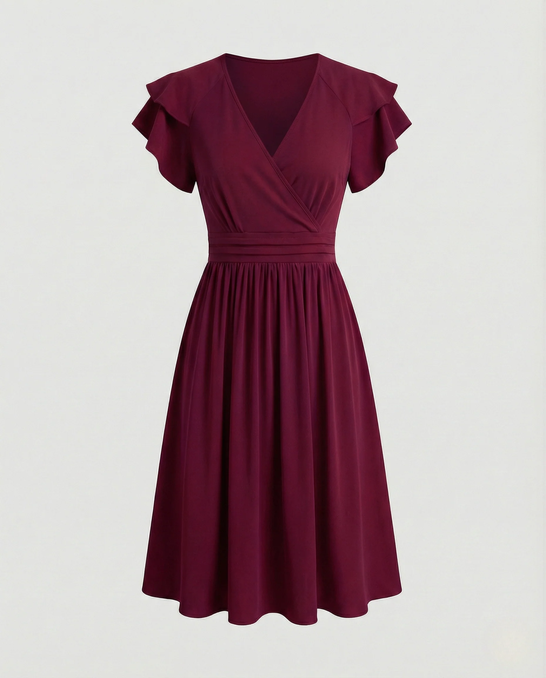Damen Midikleid A-Linie mit Flügelärmeln - Image 9