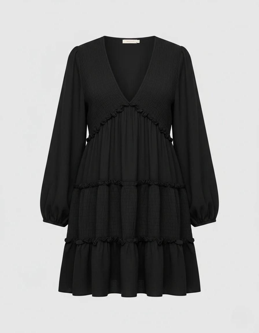 Freizeitkleid Damen A-Linien Minikleid - Image 8