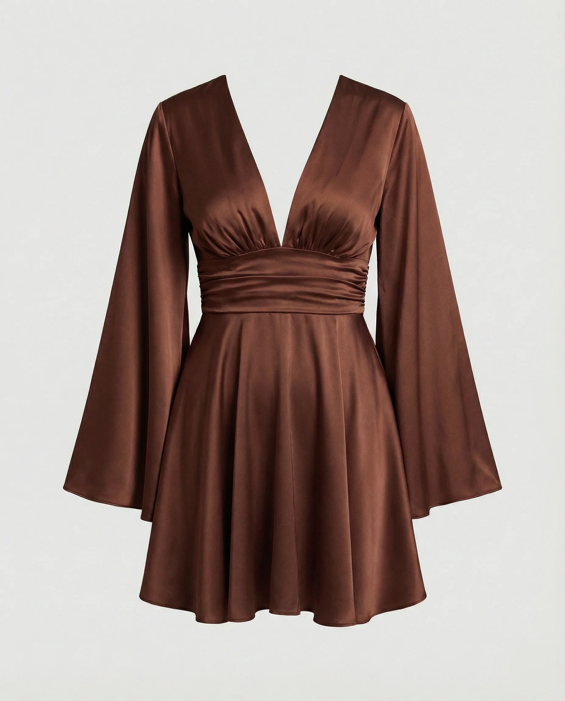 Damen Minikleid A-Linie V-Ausschnitt - Image 6