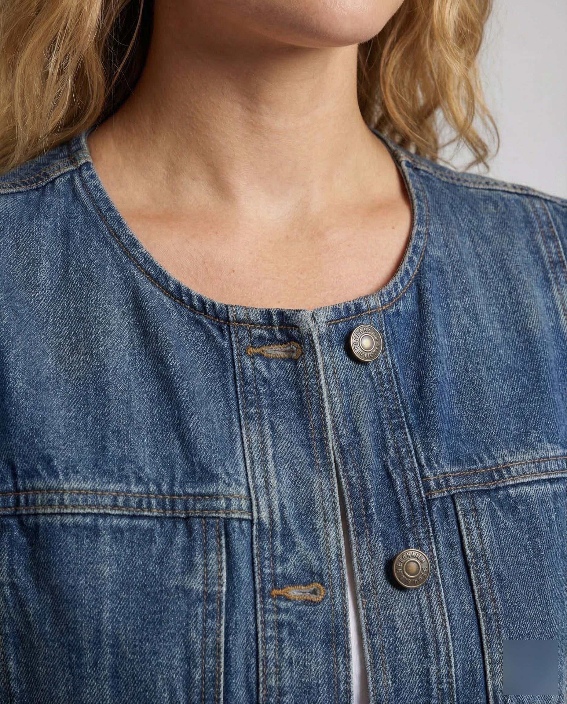 Damen Denimweste Ärmellos - Image 3