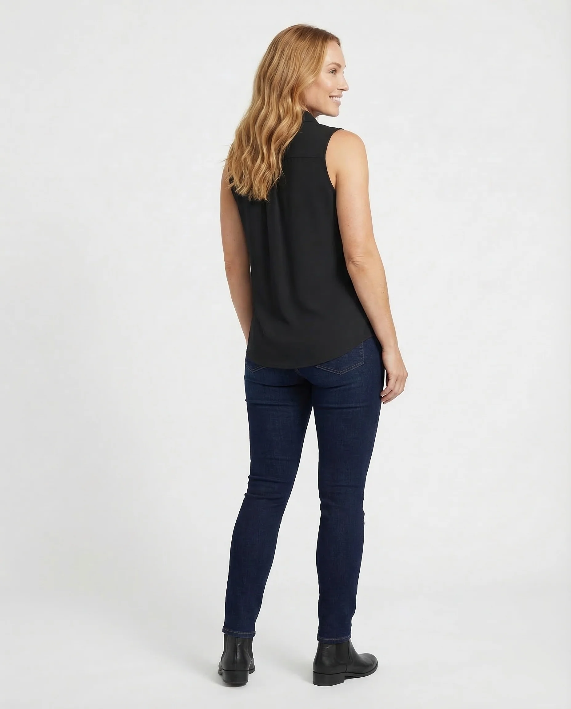 Damen Hemdbluse Ärmellos - Image 4