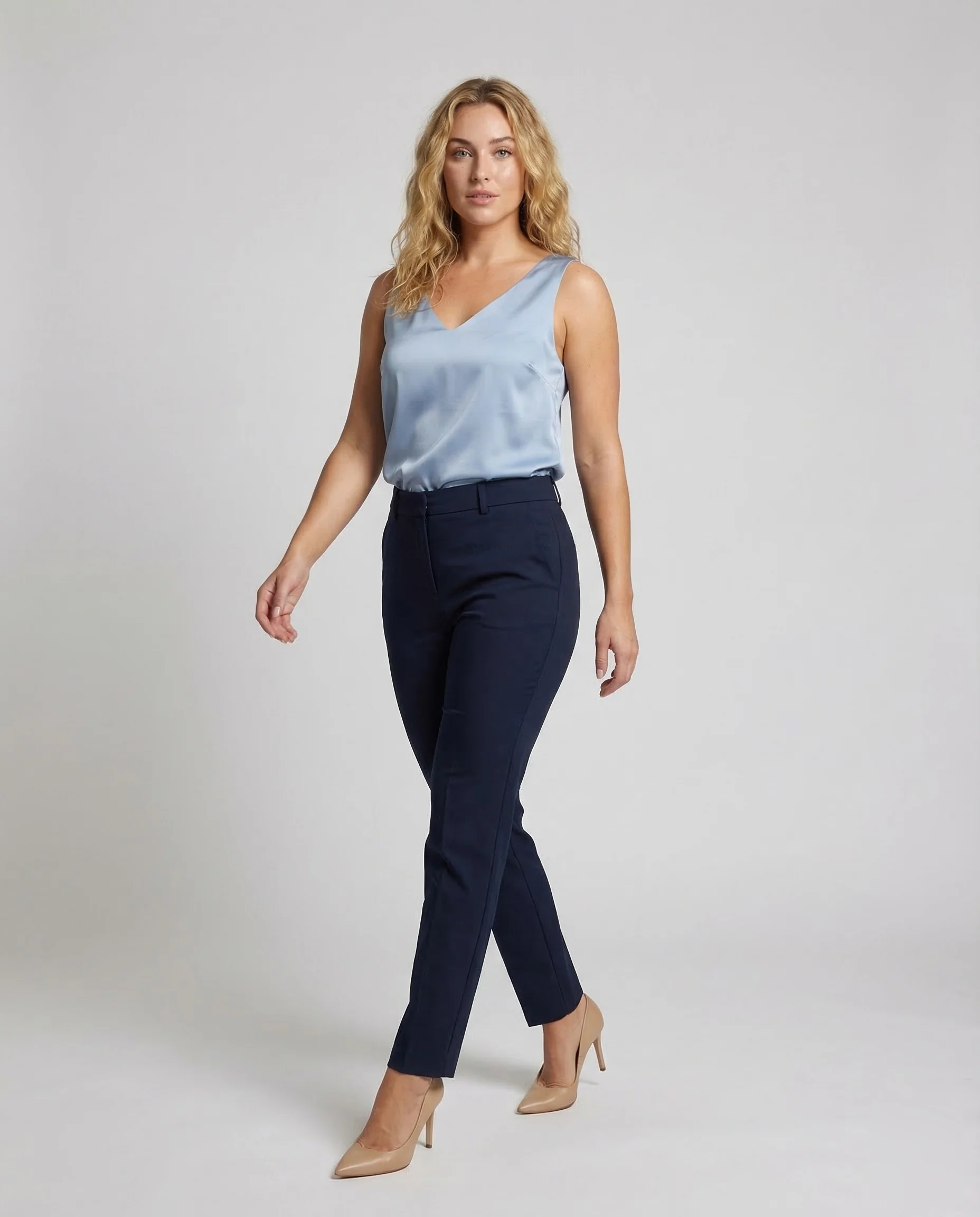 Damen Satin Camisole V Ausschnitt
