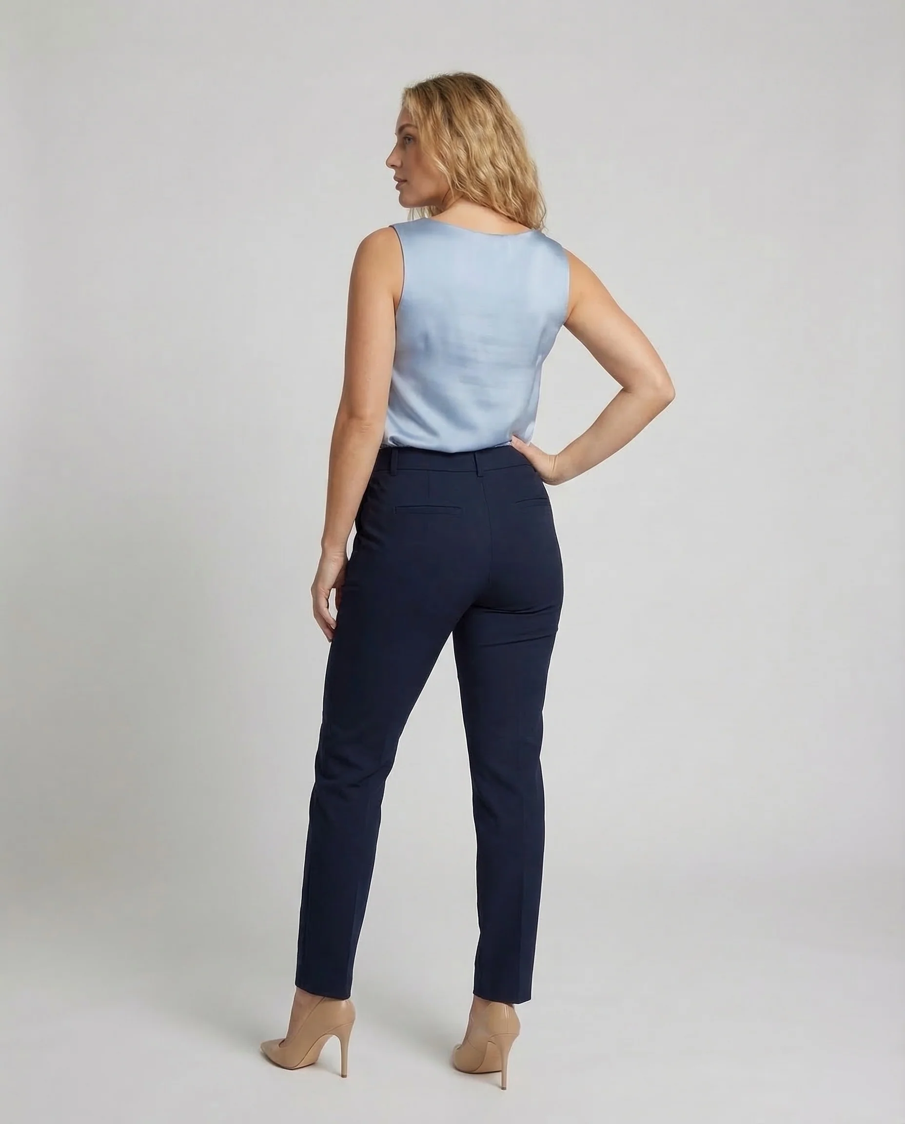 Damen Satin Camisole V Ausschnitt - Image 4