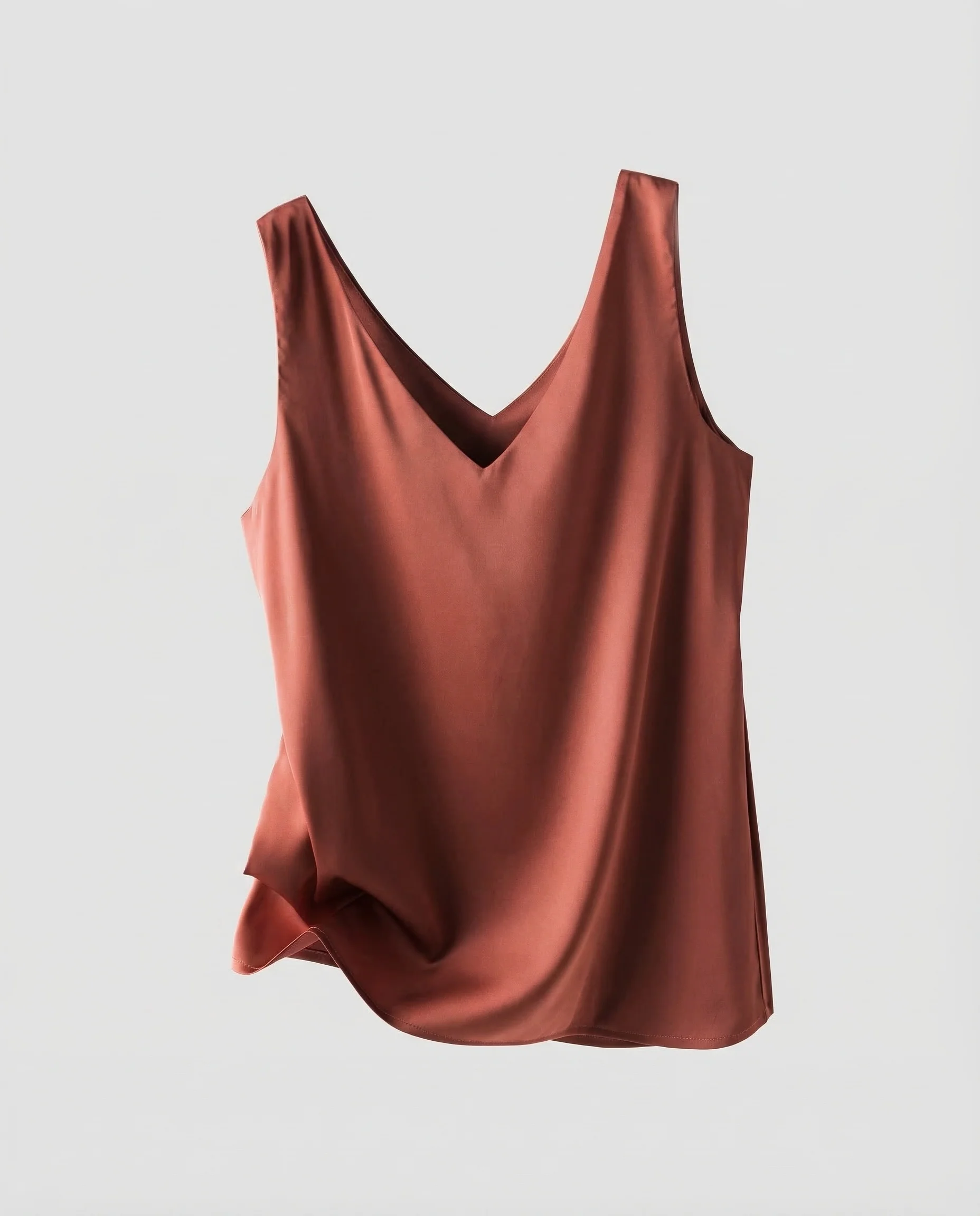 Damen Satin Camisole V Ausschnitt - Image 5