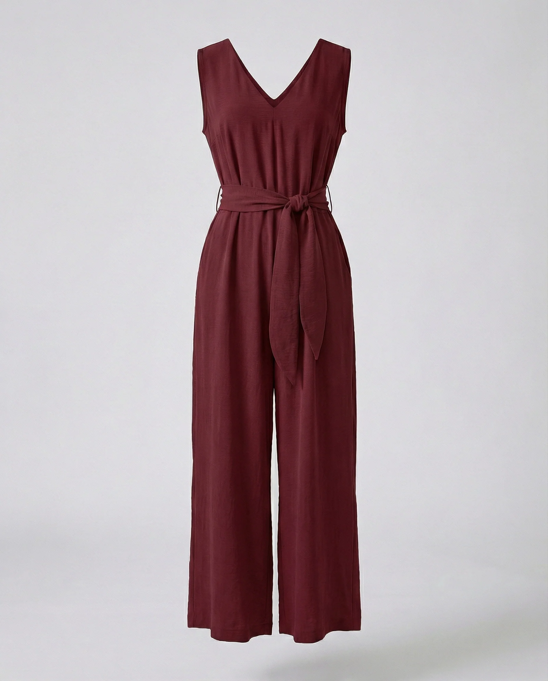 Damen Jumpsuit elegant mit Taillengürtel - Image 8