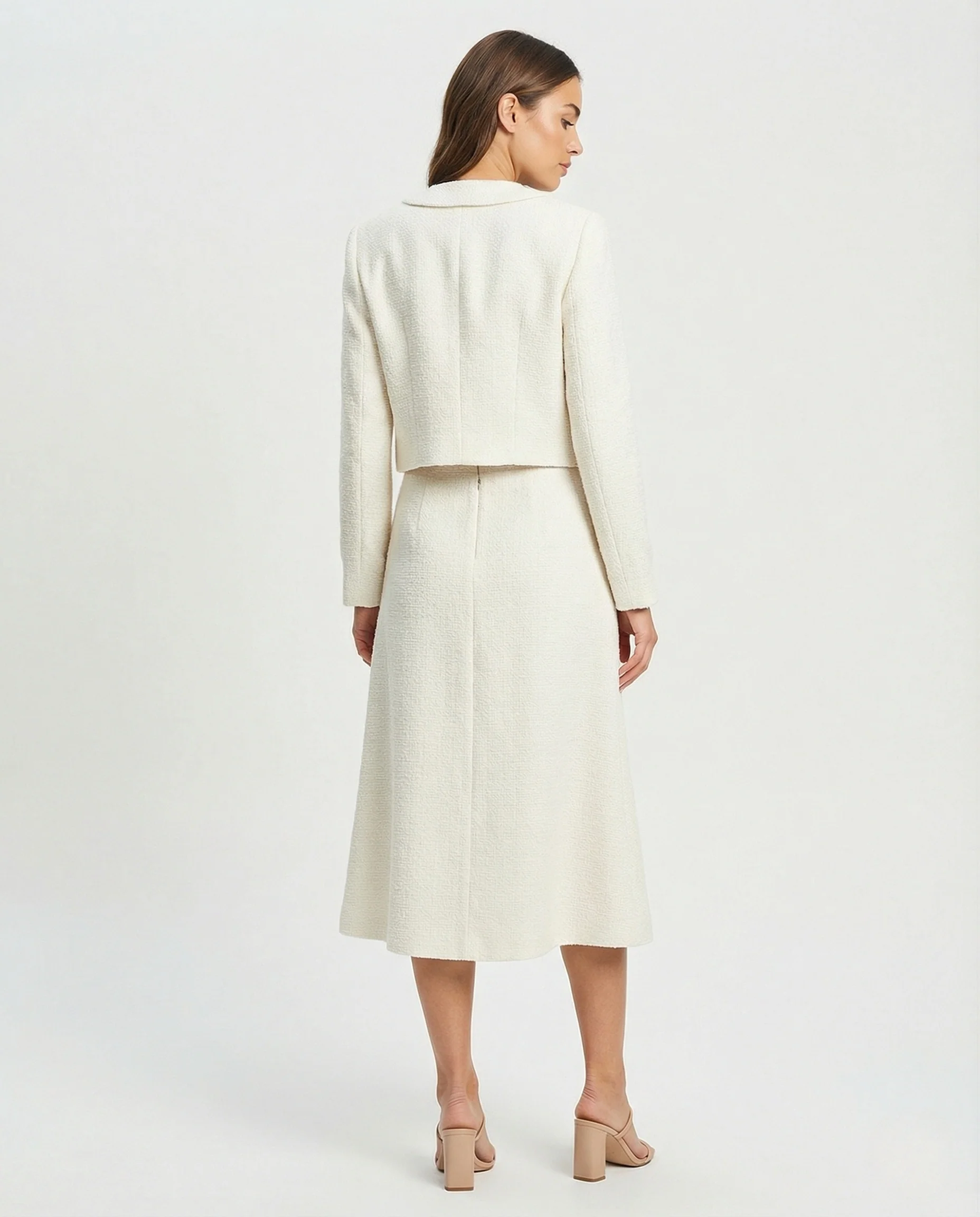 Damen Ärmelloses A-Linien Kleid mit Perlenkragen - Image 3