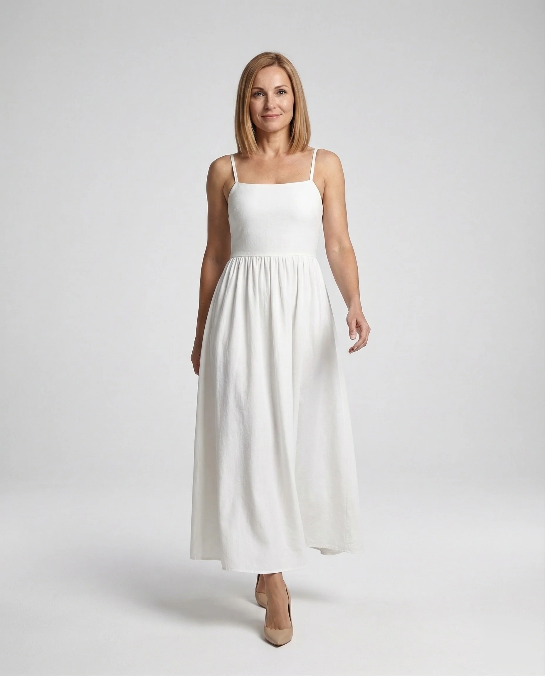 Damen Ärmelloses Abendkleid mit Quadratischem Ausschnitt
