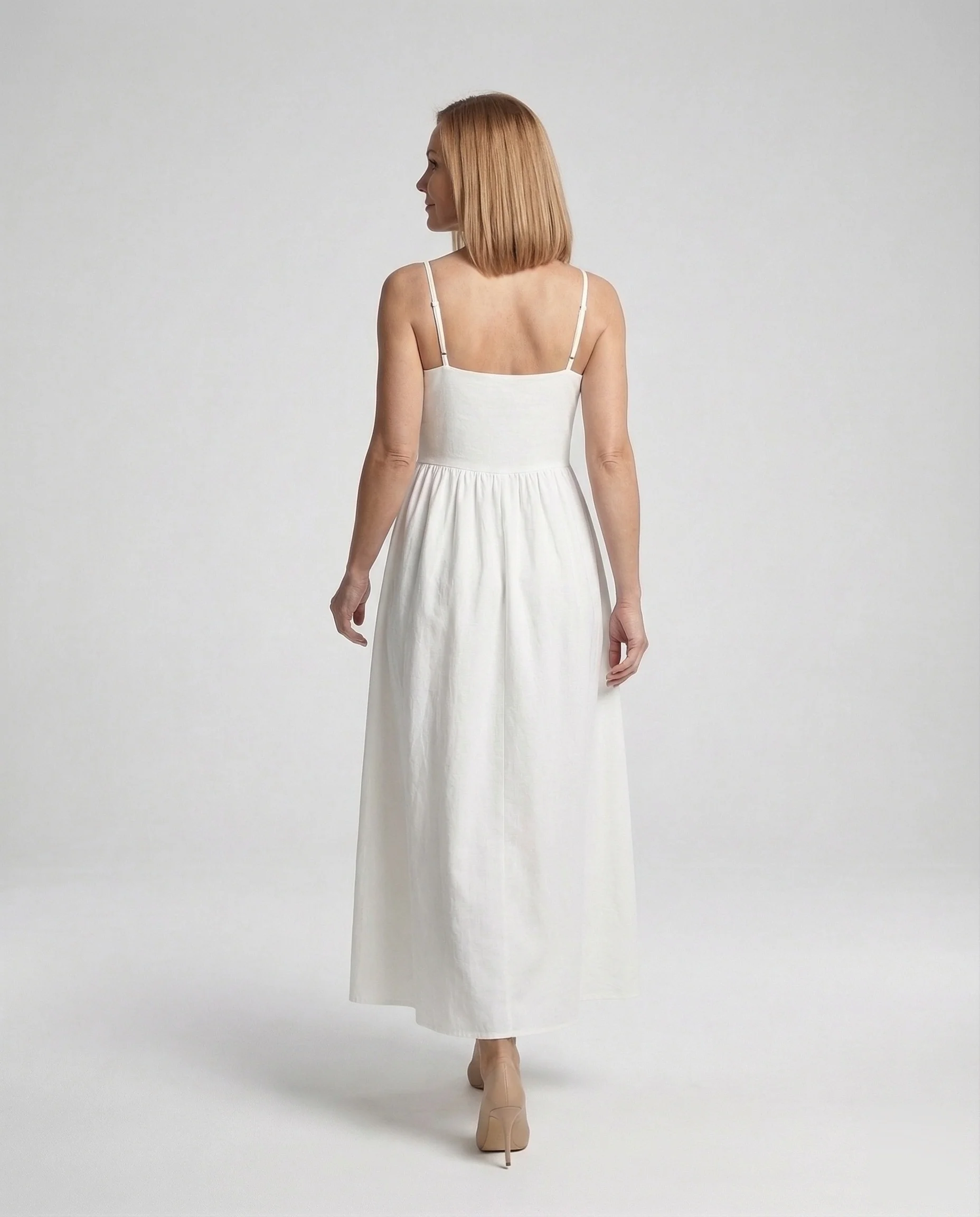Damen Ärmelloses Abendkleid mit Quadratischem Ausschnitt - Image 4