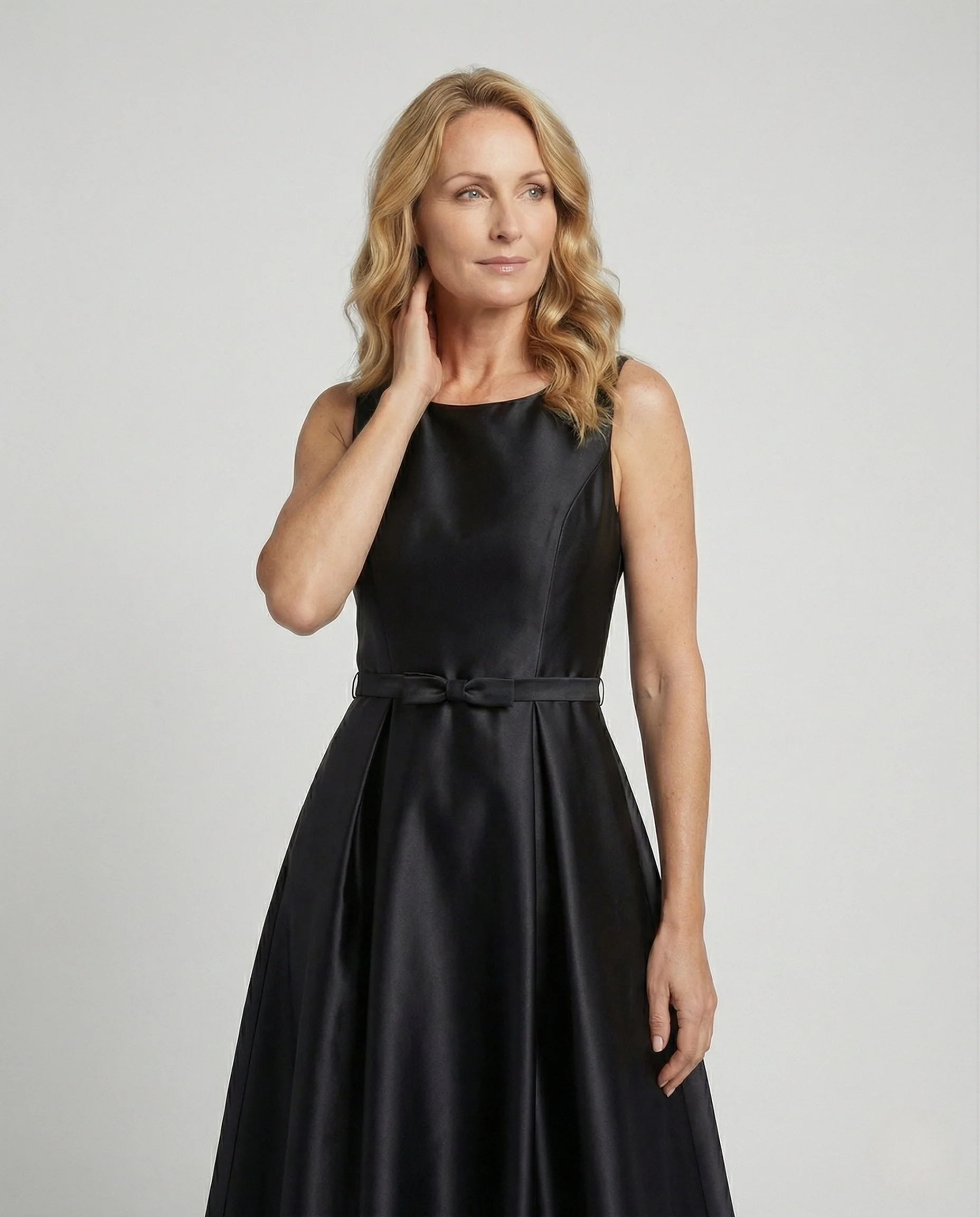 Damen Cocktail Midikleid mit Tellerrock
