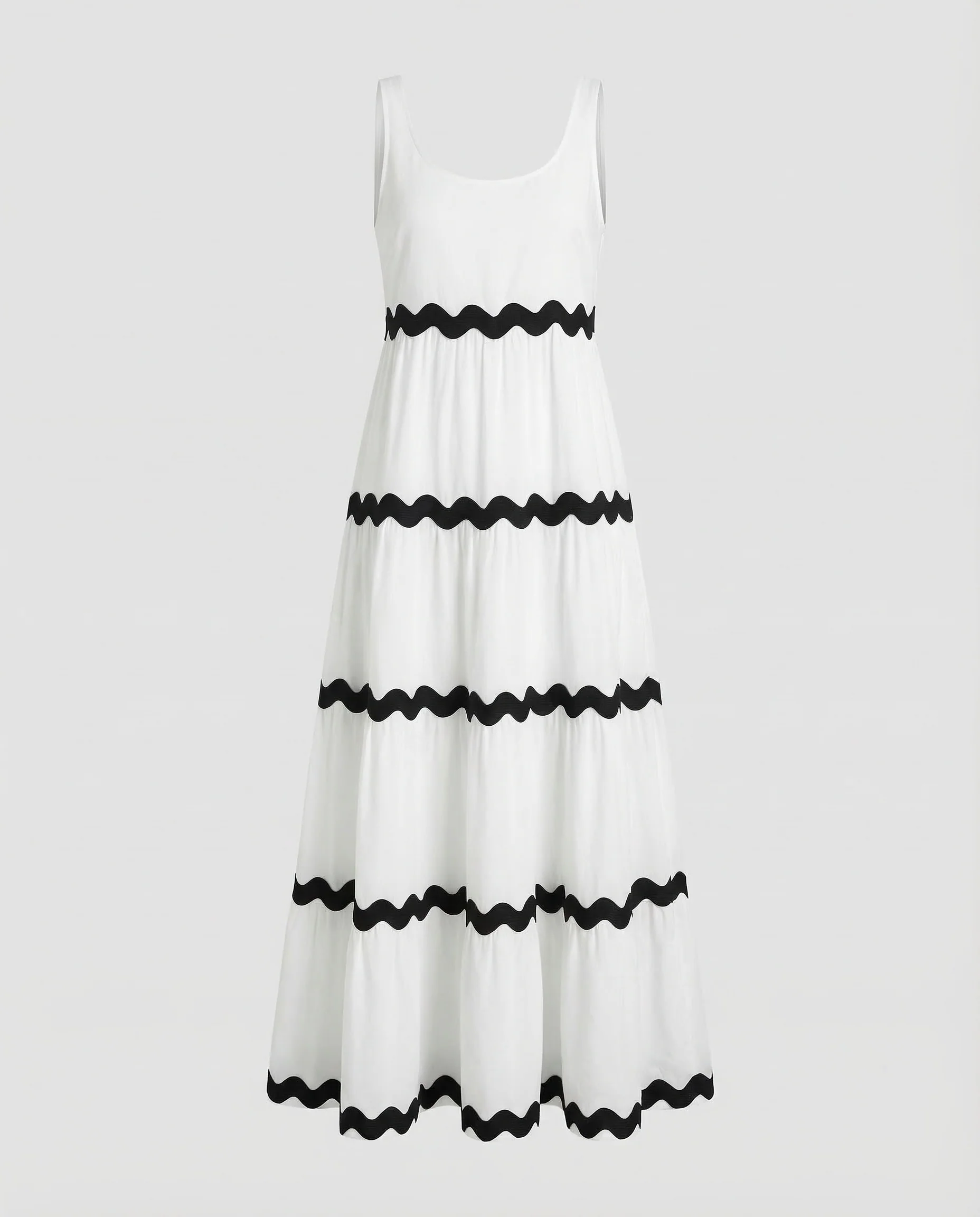 Damen Maxikleid Ärmellos Print - Image 5