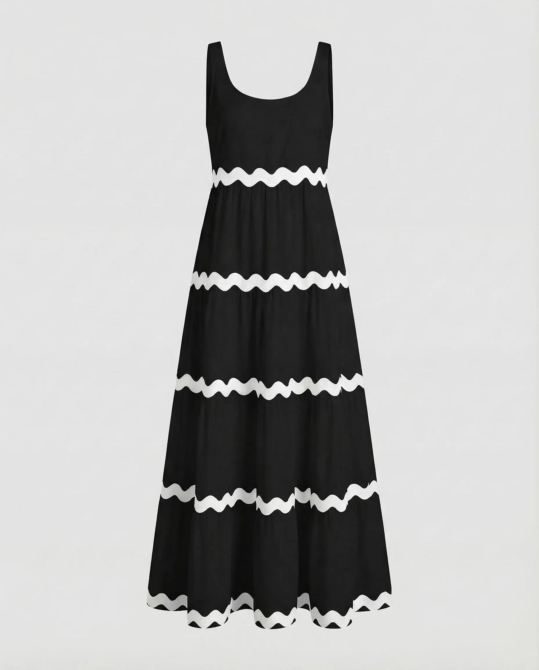 Damen Maxikleid Ärmellos Print - Image 6