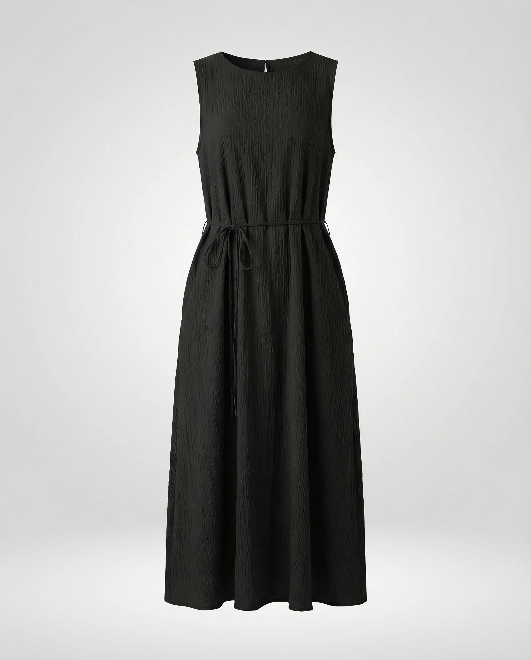 Damen Maxikleid Ripp Gürtel - Image 6