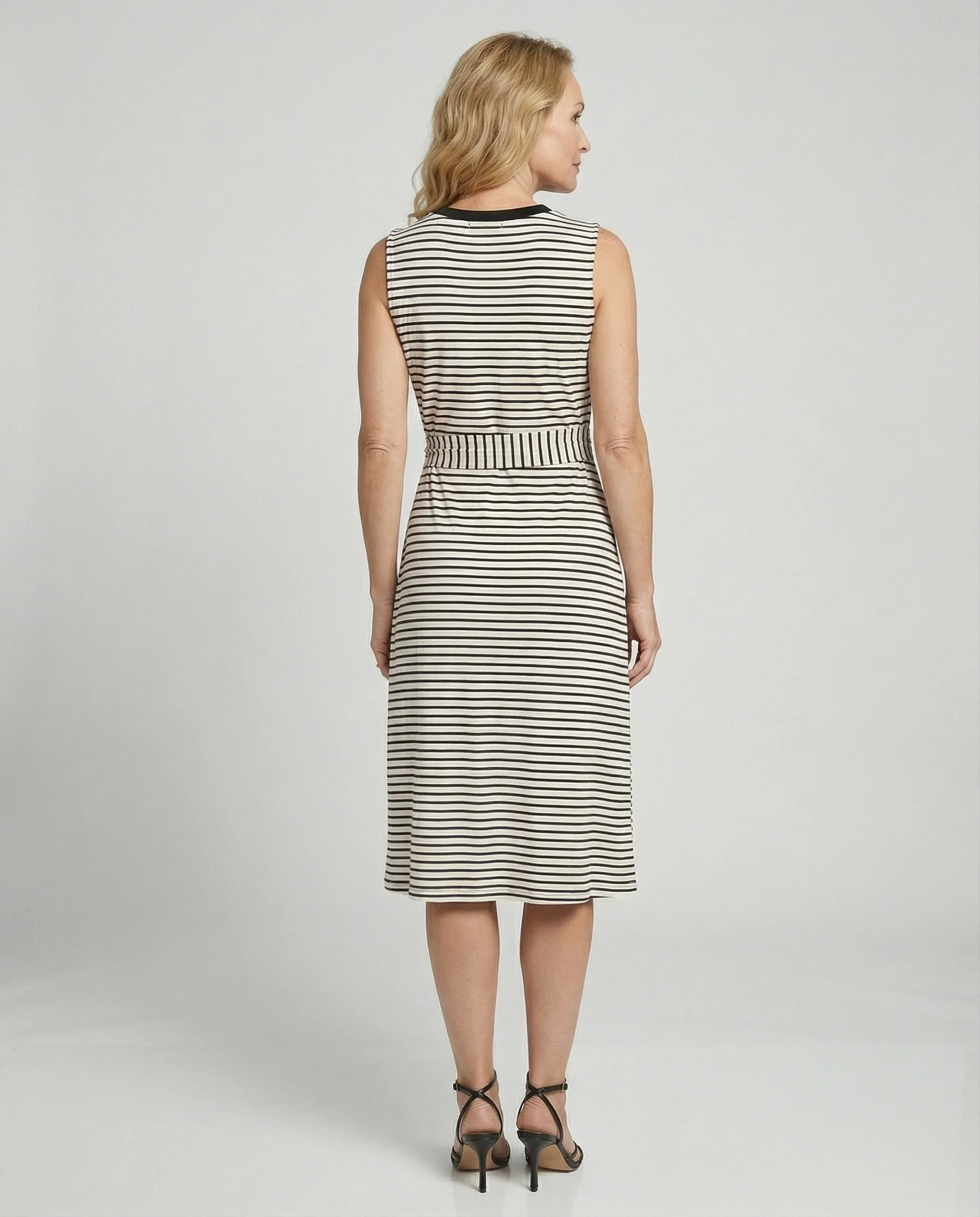 Damen Midikleid Wickeloptik Jersey - Image 2