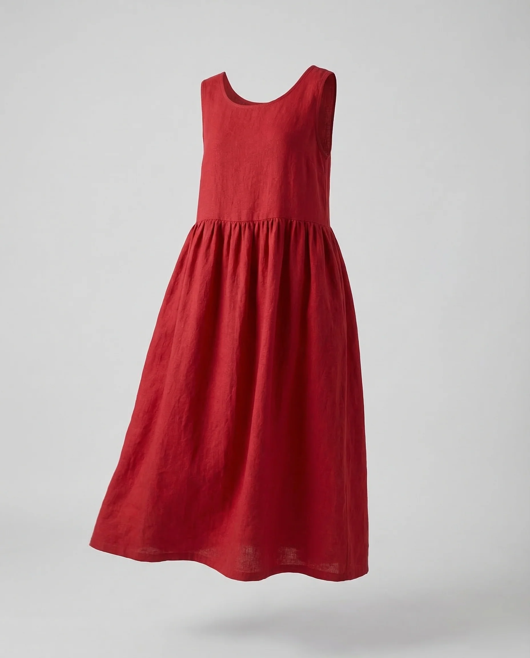 Damen Babydoll Kleid Leinen - Image 5
