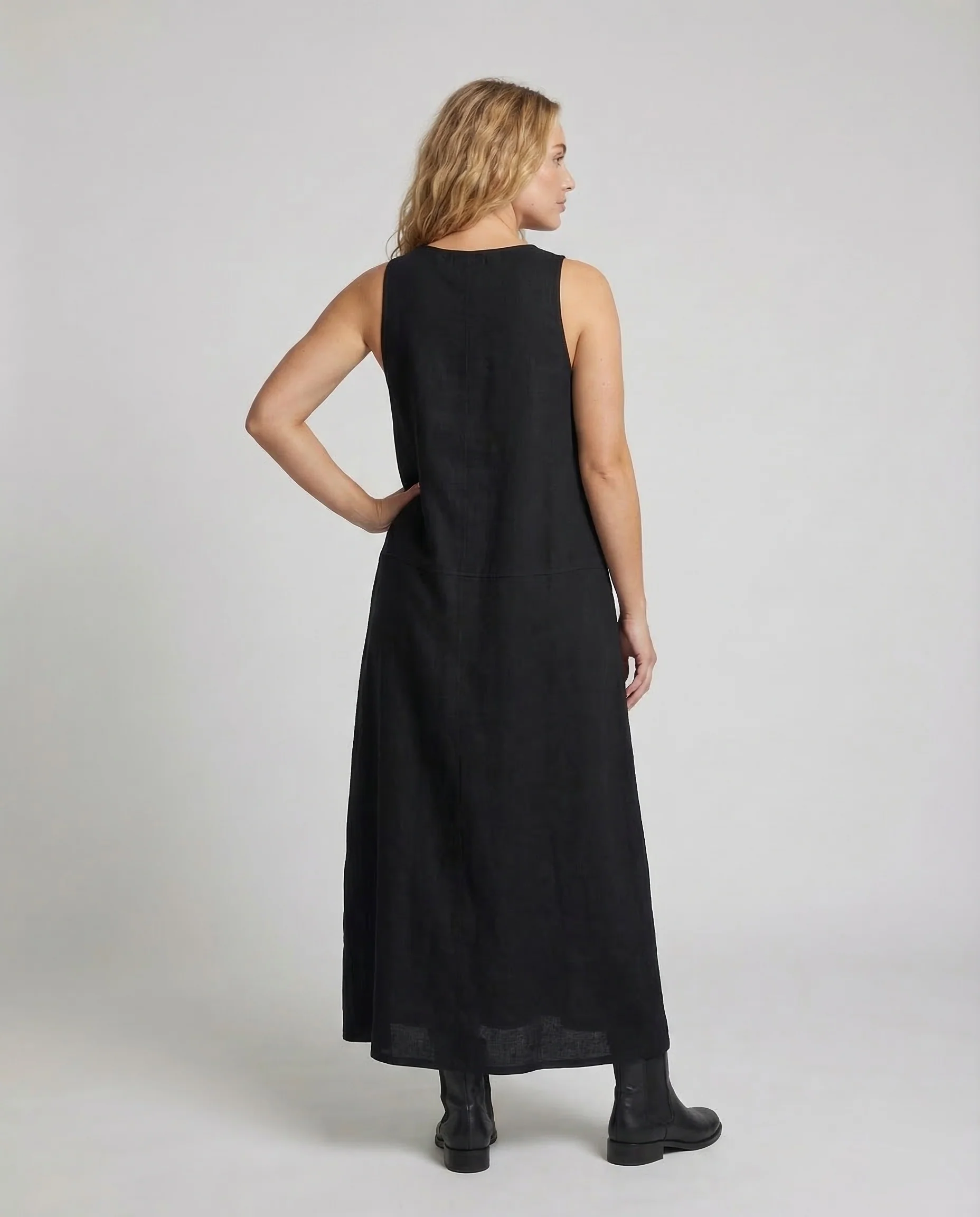Damen Maxikleid A Linie Ärmellos - Image 4