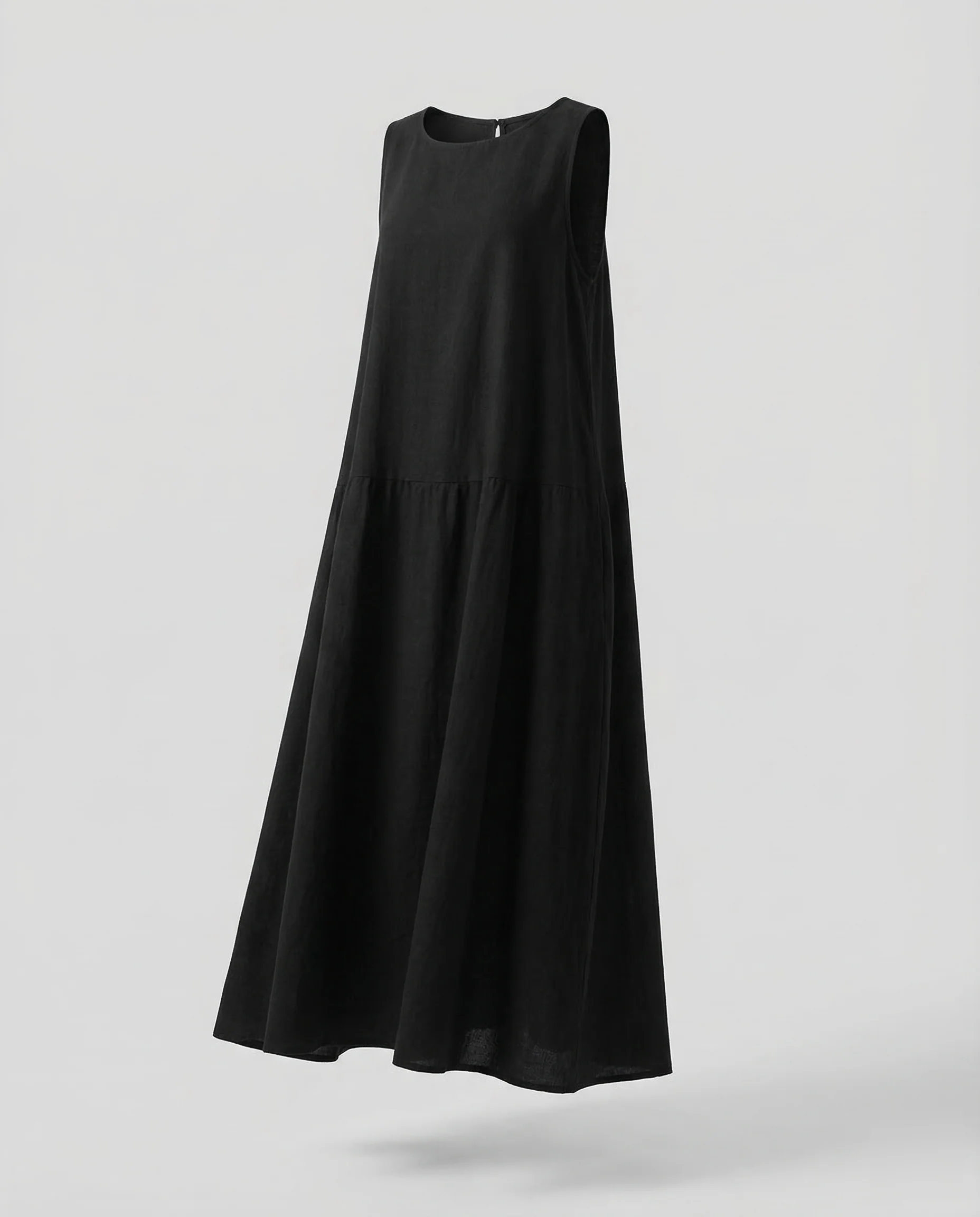 Damen Maxikleid A Linie Ärmellos - Image 5