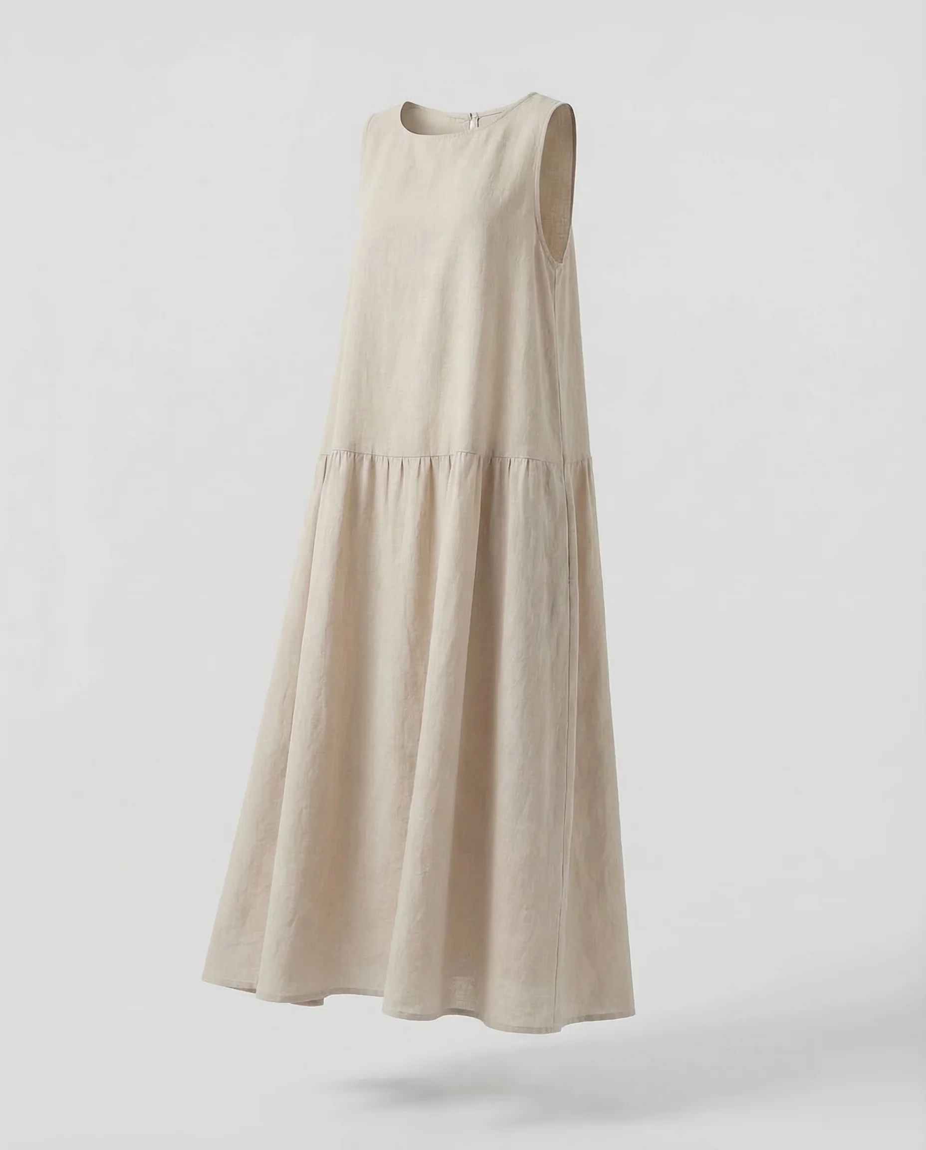 Damen Maxikleid A Linie Ärmellos - Image 6