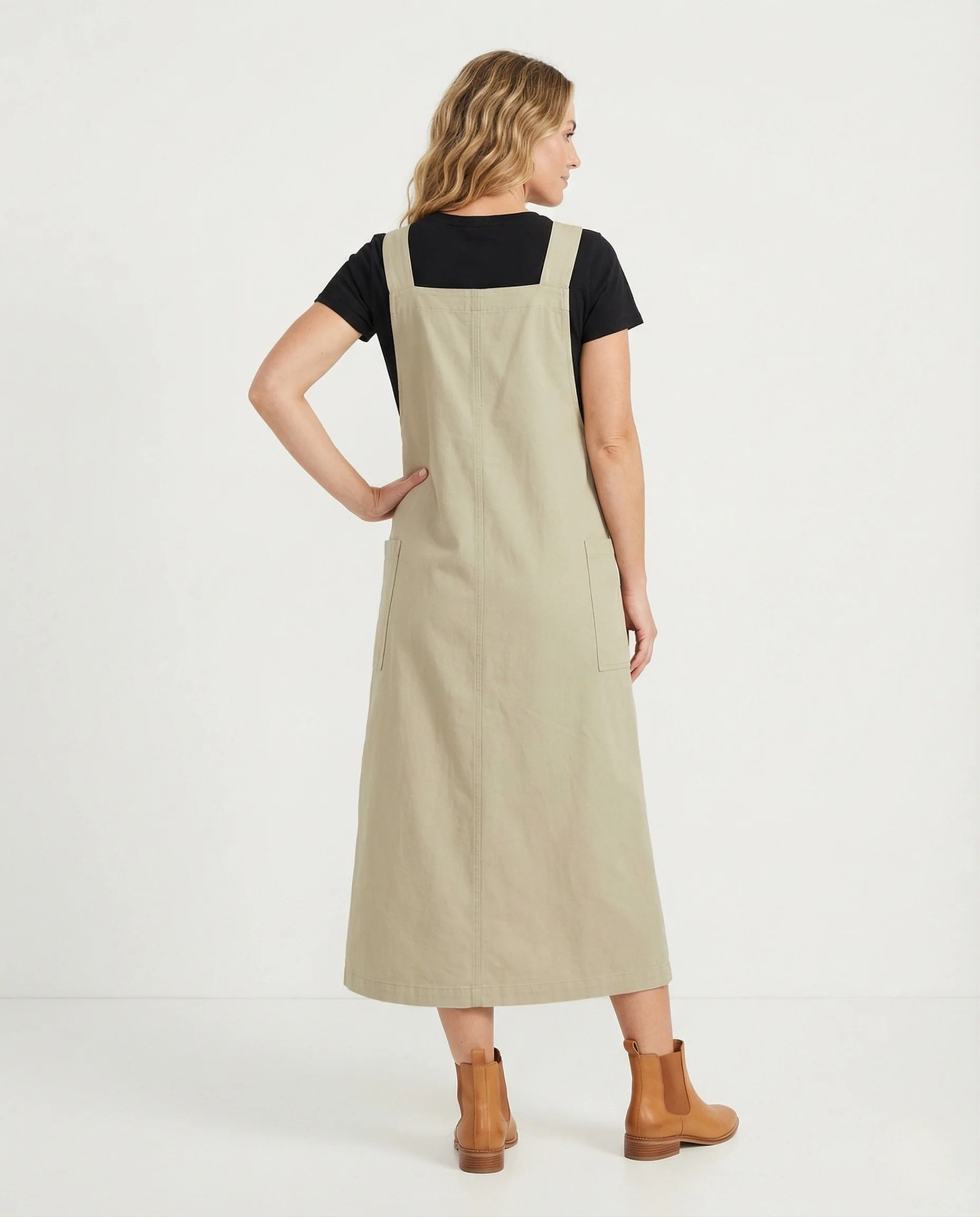 Damen Ärmelloses Maxi Kleid mit Seitentaschen - Image 4