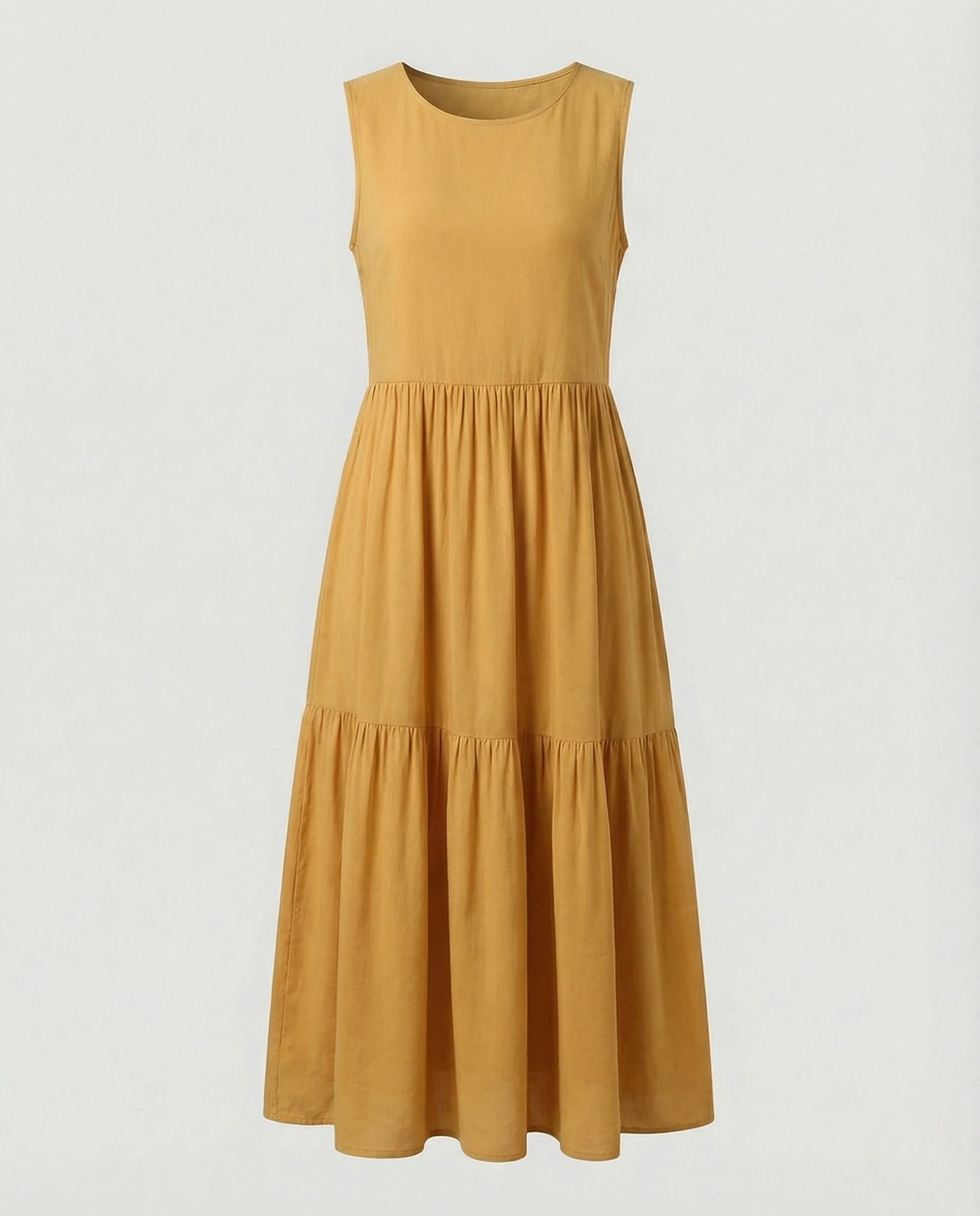 Damen Ärmelloses Maxi Stufenkleid mit Print - Image 12