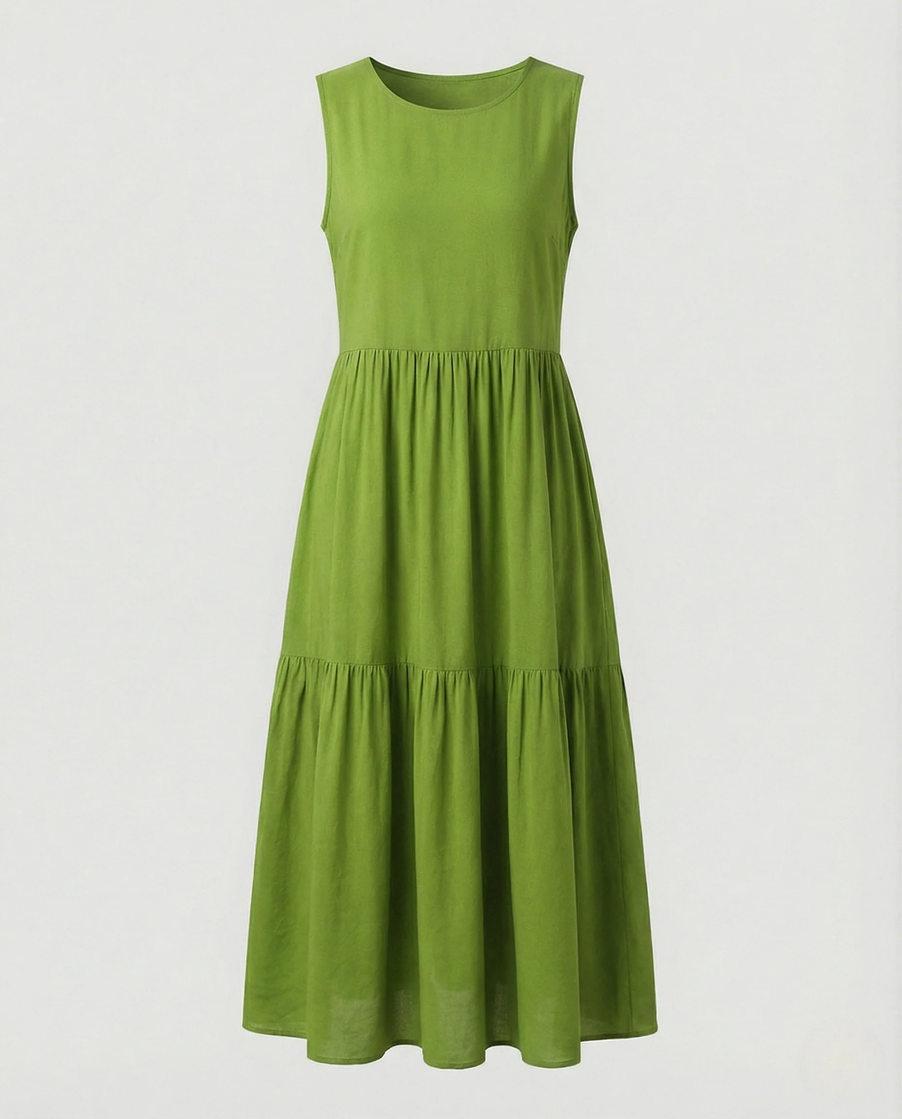 Damen Ärmelloses Maxi Stufenkleid mit Print - Image 15