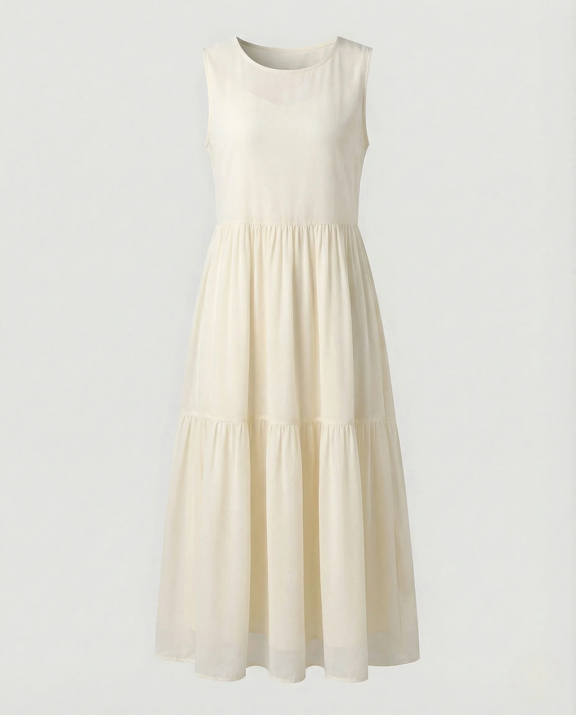 Damen Ärmelloses Maxi Stufenkleid mit Print - Image 9