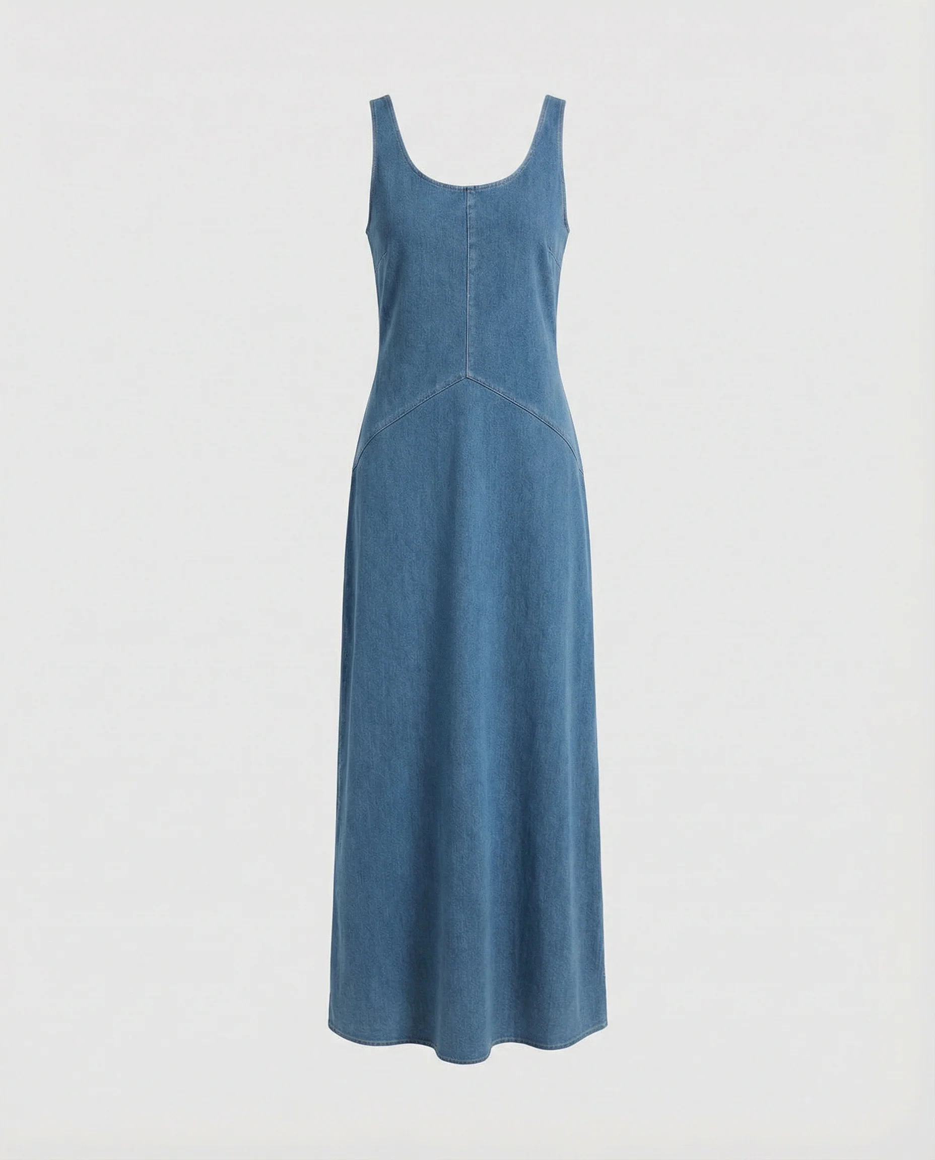 Damen Maxikleid Denim ärmellos - Image 4
