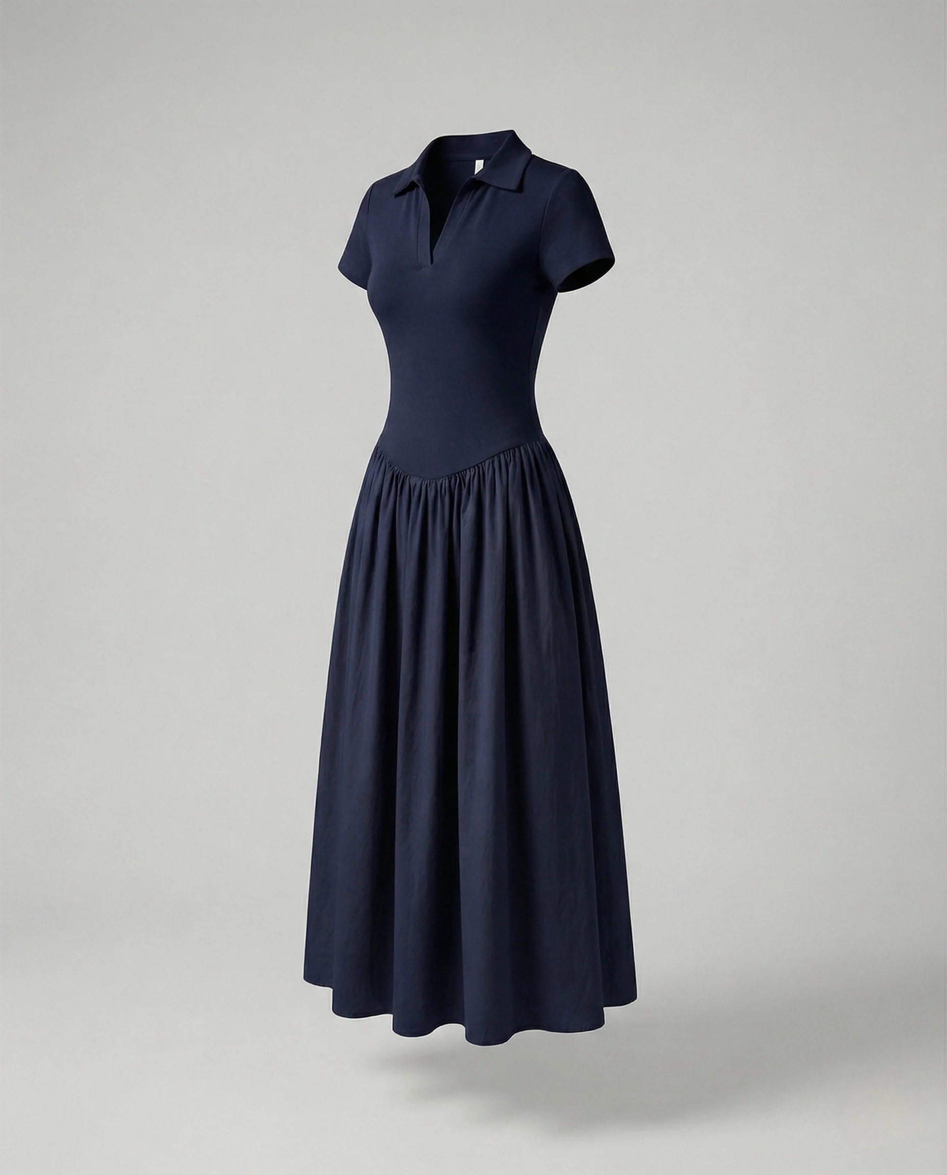 Damen Ärmelloses Maxikleid mit Polokragen - Image 5